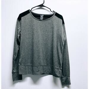 c9 by Champion Women Black Gray t Shirt Long Sleeve sz small Crew neck